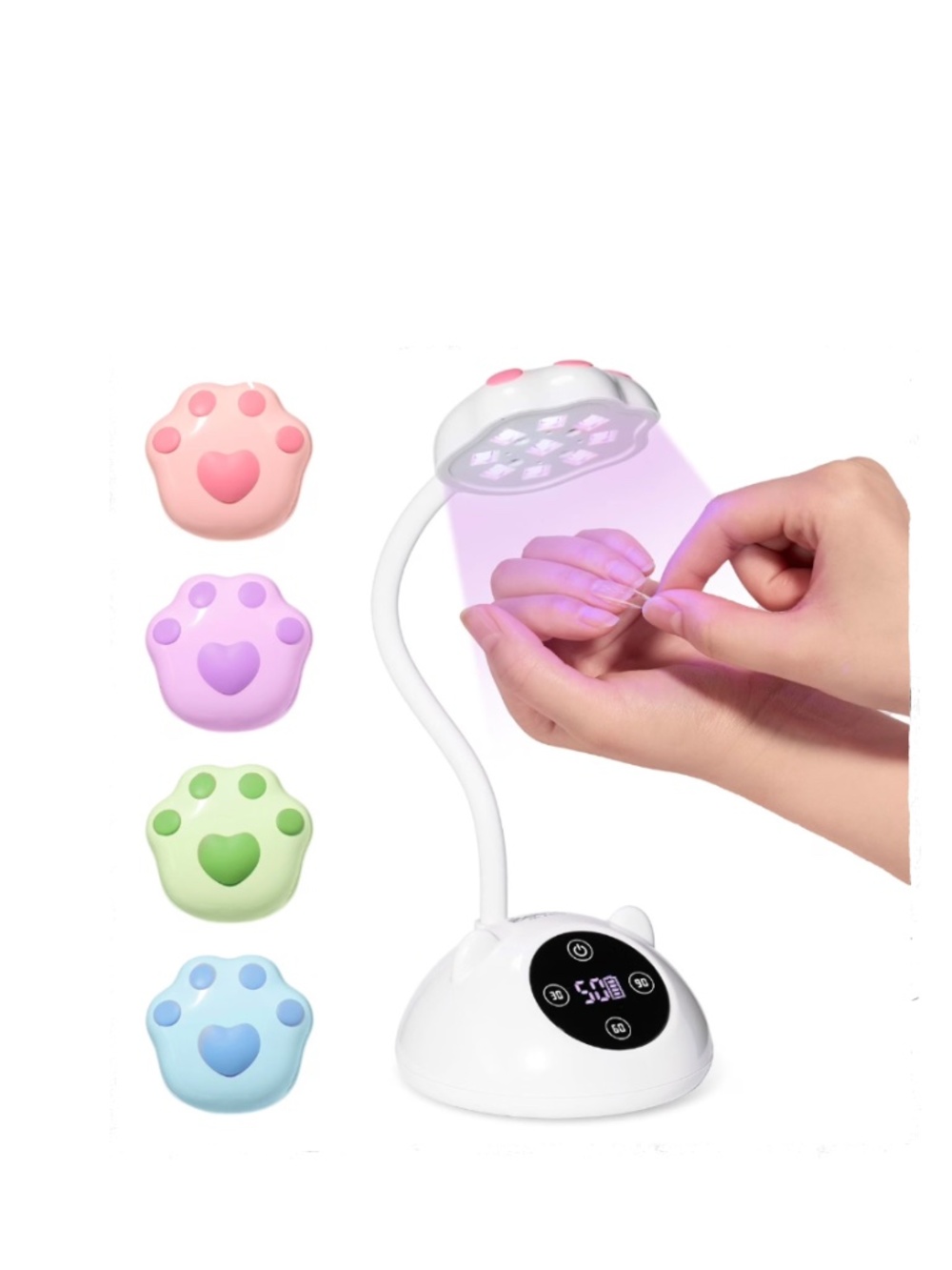 Beetles Gooseneck Flash Cure Nail Lamp White And Pink